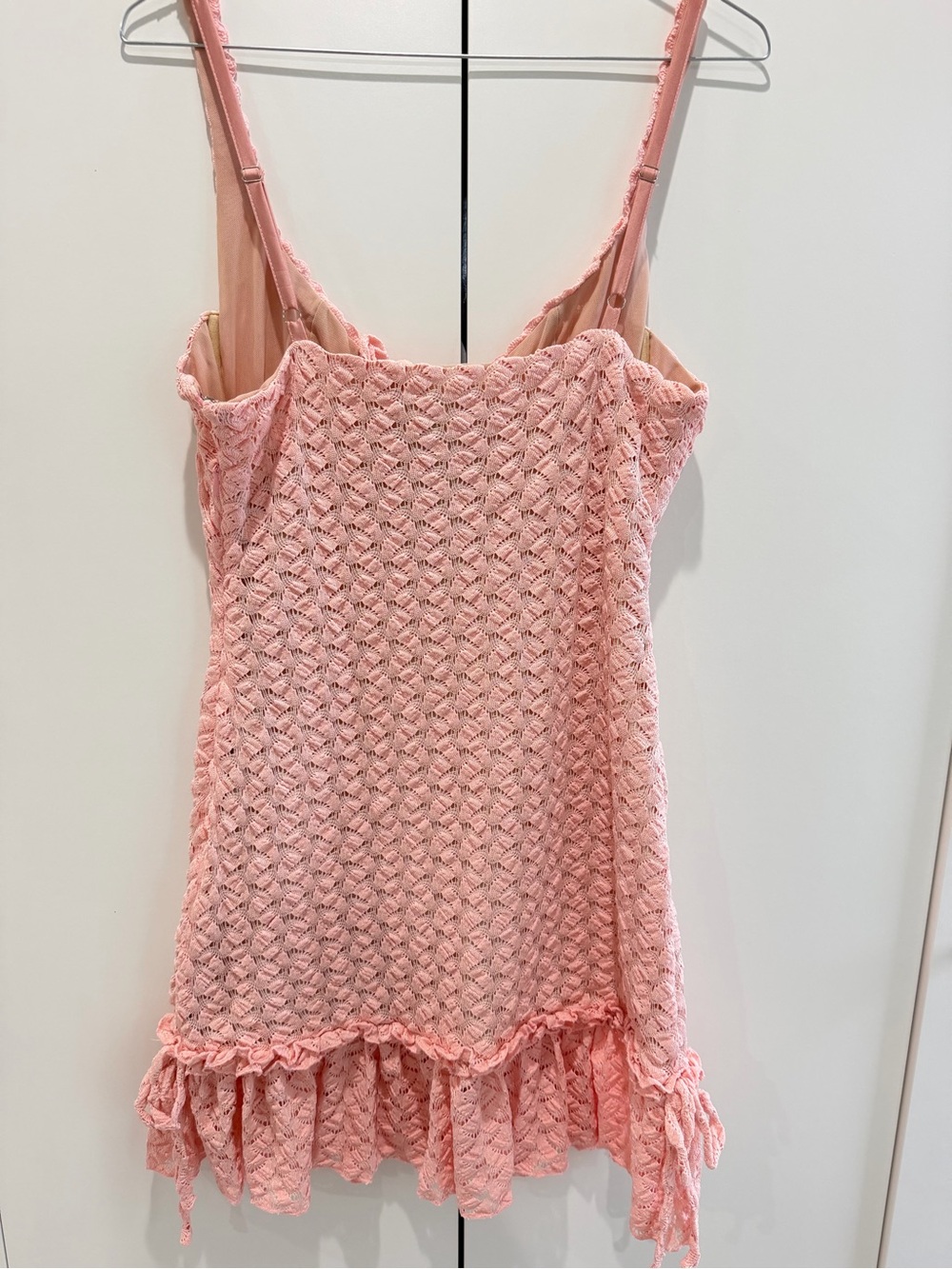 Meshki Pink Marietta Cupped Lace Mini Dress - Picture 3 of 4